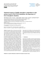 Statistical response of middle atmosphere composition to solar proton events in WACCM-D simulations: the importance of lower ionospheric chemistry