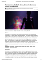 Transforming the Dark: Using Colour to Compose Sound in Dark Matter