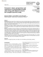 Consumer values, perspectives and experiences of psychological health when living with dialysis at home: An in-depth interview study