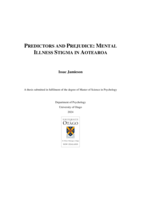 Predictors and Prejudice: Mental Illness Stigma in Aotearoa