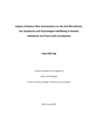 Impact of dietary fibre interventions on the gut microbiome, gut symptoms and psychological wellbeing in healthy individuals and those with constipation