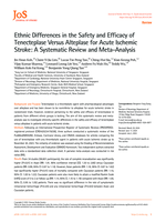 Ethnic Differences in the Safety and Efficacy of Tenecteplase Versus Alteplase for Acute Ischemic Stroke: A Systematic Review and Meta-Analysis