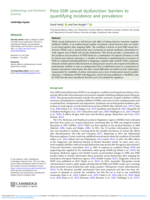 Post-SSRI sexual dysfunction: barriers to quantifying incidence and prevalence