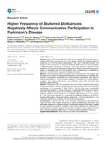 Higher Frequency of Stuttered Disfluencies Negatively Affects Communicative Participation in Parkinson's Disease