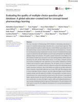 Evaluating the quality of multiple‐choice question pilot database: A global educator‐created tool for concept‐based pharmacology learning