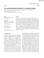 The immunoregulatory potential of eosinophil subsets