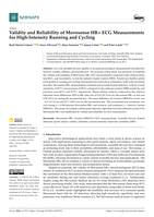 Validity and Reliability of Movesense HR+ ECG Measurements for High-Intensity Running and Cycling