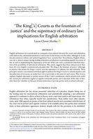 ‘The King[’s] Courts as the fountain of justice’ and the supremacy of ordinary&nbsp;law: implications for English arbitration