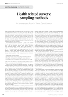 Health related surveys: sampling methods