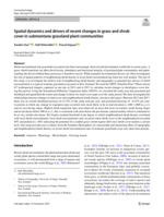 Spatial dynamics and drivers of recent changes in grass and shrub cover in submontane grassland plant communities