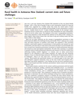 Rural health in Aotearoa New Zealand: current state and future challenges