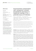 Environmental contamination with carbapenem resistant Acinetobacter baumannii in healthcare settings in Fiji: a potential source of infection