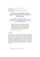 Electronic Prescribing by Medical Students: Descriptive Data and Inferred Clinical Impact