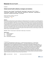 Global mental health solidarity: strategies and solutions