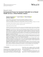Environmental Factors for Sustained Telehealth Use in Mental Health Services: A Mixed Methods Analysis