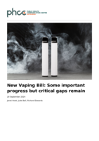 New Vaping Bill: Some important progress but critical gaps remain