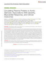 Circulating Plasma Proteins in Aortic Stenosis: Associations With Severity, Myocardial Response, and Clinical Outcomes