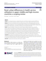 Rural-urban differences in health service utilization in upper-middle and high-income countries: a scoping review