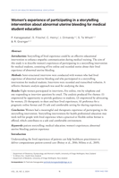 Women’s experience of participating in a storytelling intervention about abnormal uterine bleeding for medical student education