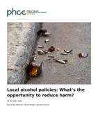 Local alcohol policies: What's the opportunity to reduce harm?