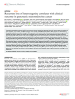 Recurrent loss of heterozygosity correlates with clinical outcome in pancreatic neuroendocrine cancer