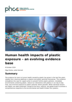 Human health impacts of plastic exposure – an evolving evidence base