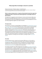 Mātauranga Māori knowledge <em>is</em> relevant to scientists