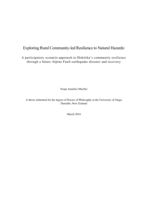Exploring rural community-led resilience to natural hazards: A participatory scenario approach to Hokitika's community resilience through a future Alpine Fault earthquake disaster and recovery
