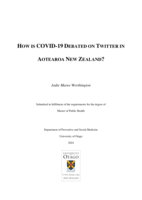 How is COVID-19 Debated on Twitter in Aotearoa New Zealand