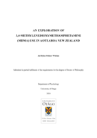 An exploration of 3,4-methylenedioxymethamphetamine (MDMA) use in Aotearoa New Zealand