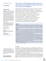 The case for eliminating excessive worry as a requirement for generalized anxiety disorder: a cross-national investigation