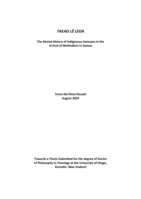 Taeao lē leoa: The muted history of indigenous Samoans in the arrival of Methodism in Samoa