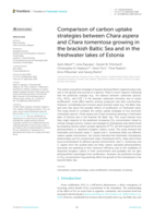 Comparison of carbon uptake strategies between Chara aspera and Chara tomentosa growing in the brackish Baltic Sea and in the freshwater lakes of Estonia