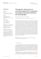 Therapeutic ultrasound: an innovative approach for targeting neurological disorders affecting the basal ganglia