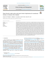 Plant diversity under native and exotic forests: Implications for transitional forestry in Aotearoa New Zealand
