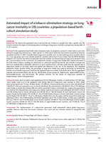 Estimated impact of a tobacco-elimination strategy on lung-cancer mortality in 185 countries: a population-based birth-cohort simulation study