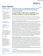 Global Observations of Geomagnetically Induced Currents Caused by an Extremely Intense Density Pulse During a Coronal Mass Ejection