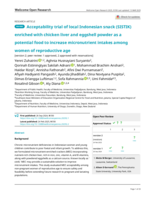 Acceptability trial of local Indonesian snack (SISTIK) enriched with chicken liver and eggshell powder as a potential food to increase micronutrient intakes among women of reproductive age