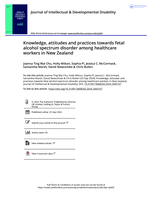 Knowledge, attitudes and practices towards fetal alcohol spectrum disorder among healthcare workers in New Zealand