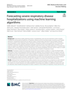 Forecasting severe respiratory disease hospitalizations using machine learning algorithms