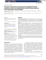 Ten‐year outcomes of a prospective population‐based incidence cohort of inflammatory bowel disease patients from Canterbury, New Zealand
