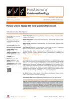 Perianal Crohn’s disease: Still more questions than answers