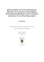 Development of an easy-handling, bioinductive chitosan-silk fibroin supplemented hydroxyapatite cement for use in vital pulp treatment