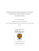 Kia Tīmata Pai (The Best Start) Video Project Study: Effects of an Oral Language Professional Development Program (ENRICH) on Teacher-Child Serve-and-Return Interactions