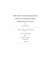 How men with disabilities create and reinforce their masculinity
