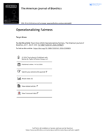 Operationalizing Fairness