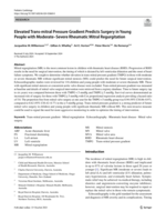 Elevated Trans-mitral Pressure Gradient Predicts Surgery in Young People with Moderate-Severe Rheumatic Mitral Regurgitation
