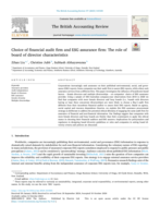 Choice of financial audit firm and ESG assurance firm: The role of board of director characteristics