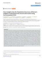 New Insights Into the Population Structure of Hector's Dolphin (Cephalorhynchus hectori) Revealed Using Environmental DNA