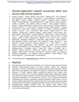 Density-dependent network structuring within and across wild animal systems